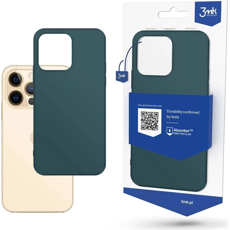 3Mk Protection Case for iPhone 13 Pro from the 3mk series Matt Case - dark green