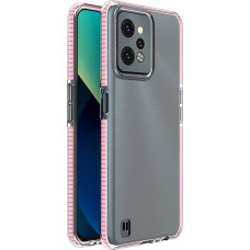 Hurtel Spring Case for Realme C31 silicone case with a frame light pink