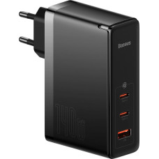 Baseus GaN5 Pro fast charger 2xUSB-C + USB 140W EU black (CCGP100201)