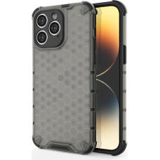 Hurtel Honeycomb case for iPhone 14 Pro Max armored hybrid cover black