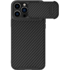 Nillkin Synthetic Fiber S Case iPhone 14 Pro case with camera cover, black