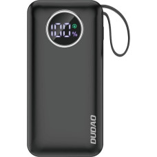 Dudao powerbank 10000mAh 1xUSB-A / 1xUSB-C 22.5W with built-in cable 1xLightning / 1xUSB-C black (K15sB)