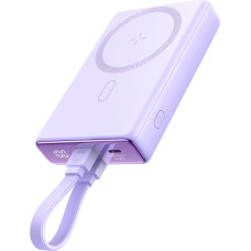 Joyroom Powerbank Joyroom JR-PBM01 magnetic 10000mAh 20W with stand + Lightning cable - USB-C - purple