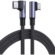 Ugreen US335 70696 angled USB-C - USB-C PD QC FCP cable 100W 5A 480Mb/s 1m - black