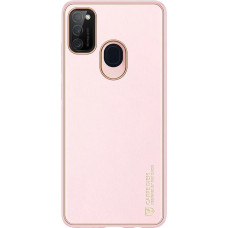 Dux Ducis Yolo elegant case made of soft TPU and PU leather for Samsung Galaxy M30s pink