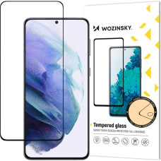 Wozinsky Tempered Glass Full Glue Super Tough Screen Protector Full Coveraged with Frame Case Friendly for Samsung Galaxy S21 5G black