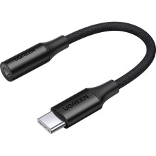 Ugreen AV161 adapter for headphones mini jack 3.5 mm (female) / USB-C (male) 10 cm - black