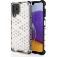 Hurtel Honeycomb Case armor cover with TPU Bumper for Samsung Galaxy A22 4G transparent