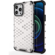 Hurtel Honeycomb Case armor cover with TPU Bumper for iPhone 13 Pro Max transparent