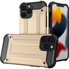 Hurtel Hybrid Armor Case Tough Rugged Cover for iPhone 13 Pro golden