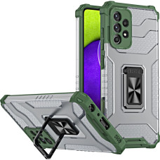 Hurtel Crystal Ring Case Kickstand Tough Rugged Cover for Samsung Galaxy A72 4G green