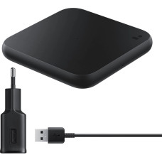 Samsung Duo Pad inductive charger with EP-P1300TBEGEU Qi 9W wall charger - black