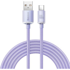 Baseus Crystal Shine Series cable USB cable for fast charging and data transfer USB Type A - USB Type C 100W 2m purple (CAJY000505)