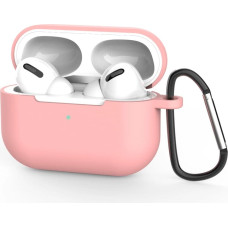 Hurtel Case for AirPods Pro 2 / AirPods Pro Silicone Soft Earphone Cover + Keychain Lobster Clasp Pendant Pink (Case D)