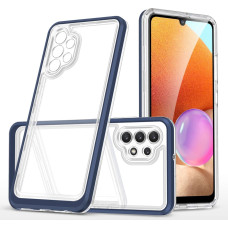 Hurtel Clear 3in1 Case for Samsung Galaxy A72 4G Frame Gel Cover Blue