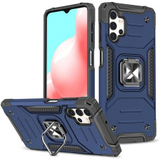 Wozinsky Ring Armor tough hybrid case cover + magnetic holder for Samsung Galaxy A73 blue