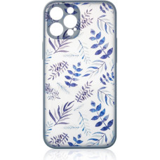 Hurtel Design Case Cover for Samsung Galaxy A12 5G Flower Cover Dark Blue