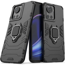 Hurtel Ring Armor armored hybrid case cover + magnetic holder for OnePlus Ace black