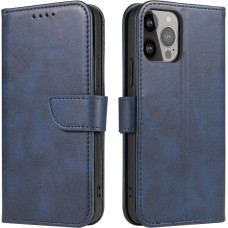 Hurtel Magnet Case case for iPhone 14 Pro Max flip cover wallet stand blue