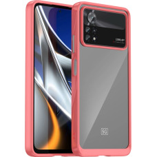 Hurtel Outer Space Case Xiaomi Poco X4 Pro 5G cover with a flexible frame red