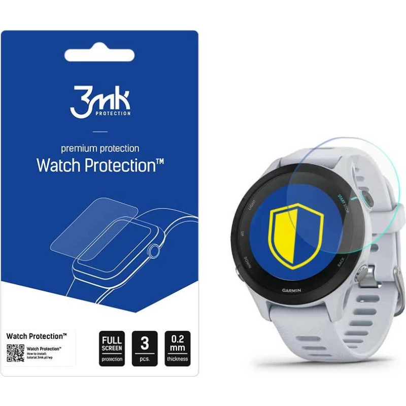 3Mk Protection 3mk Watch Protection™ v. FlexibleGlass Lite hybrid glass on Garmin Forerunner 255s Music