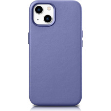 Icarer Case Leather Cover Genuine Leather iPhone 14 Plus Light Purple (MagSafe Compatible)