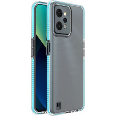 Hurtel Spring Case for Realme C31 silicone cover with frame light blue