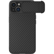 Nillkin Synthetic Fiber S Case iPhone 14 Plus case with camera cover, black