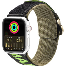 Dux Ducis Strap (Outdoor Version) Apple Watch Ultra Strap, SE, 9, 8, 7, 6, 5, 4, 3, 2, 1 (49, 45, 44, 42 mm) Nylon Band Bracelet Black/Green