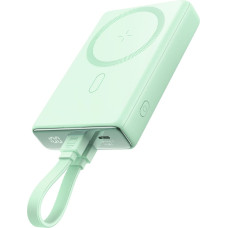 Joyroom Powerbank Joyroom JR-PBM01 magnetic 10000mAh 20W with stand + Lightning cable - USB-C - green