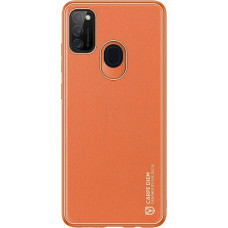 Dux Ducis Yolo elegant case made of soft TPU and PU leather for Samsung Galaxy M30s orange