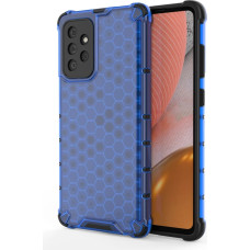 Hurtel Honeycomb Case armor cover with TPU Bumper for Samsung Galaxy A72 4G blue