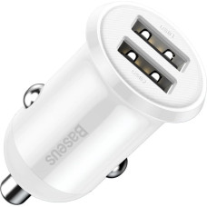 Baseus Grain Pro car charger 2x USB 4.8 A white (CCALLP-02)