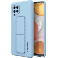 Wozinsky Kickstand Case Silicone Stand Cover for Samsung Galaxy A42 5G Light Blue