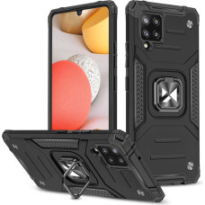 Wozinsky Ring Armor Case Kickstand Tough Rugged Cover for Samsung Galaxy A42 5G black