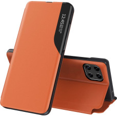 Hurtel Eco Leather View Case elegant bookcase type case with kickstand for Samsung Galaxy A22 4G orange