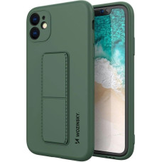 Wozinsky Kickstand Case Silicone Stand Cover for Samsung Galaxy A72 4G Dark Green