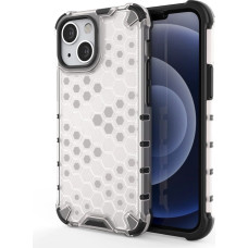 Hurtel Honeycomb Case armor cover with TPU Bumper for iPhone 13 mini transparent