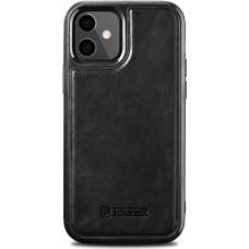 Icarer Leather Oil Wax case covered with natural leather for iPhone 12 mini black (ALI1204-BK)