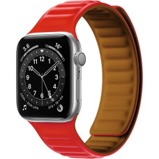 Hurtel Magnetic Strap Watch Strap 6/5/4/3/2 / SE (44mm / 42mm) Magnetic Band Bracelet Bracelet Red