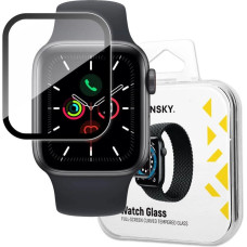 Wozinsky Watch Glass Hybrid Glass for Apple Watch 6 44mm / Watch 5 44mm / Watch 4 44mm / Watch SE 44mm Black