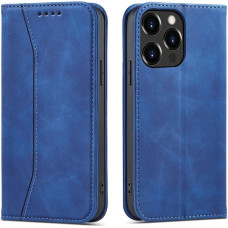 Hurtel Magnet Fancy Case case for iPhone 14 Pro Max cover with flip wallet stand blue