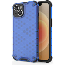 Hurtel Honeycomb case for iPhone 14 armored hybrid cover blue