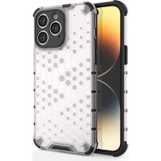 Hurtel Honeycomb case for iPhone 14 Pro Max armored hybrid cover transparent