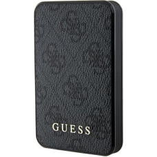 Guess Powerbank 15W GUPB5LP4GEGK 5000mAh black/black 4G Leather Metal Logo