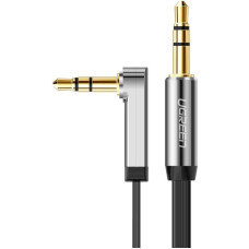 Ugreen flat angled cable AUX audio cable 3.5 mm mini jack 0.5 m black (AV119 10596)