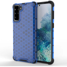 Hurtel Honeycomb Case armor cover with TPU Bumper for Samsung Galaxy S21+ 5G (S21 Plus 5G) blue