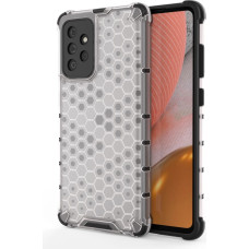 Hurtel Honeycomb Case armor cover with TPU Bumper for Samsung Galaxy A72 4G transparent