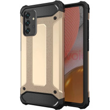 Hurtel Hybrid Armor Case Tough Rugged Cover for Samsung Galaxy A72 4G golden