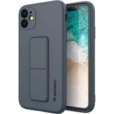 Wozinsky Kickstand Case silicone case with stand for iPhone 11 Pro Max navy blue